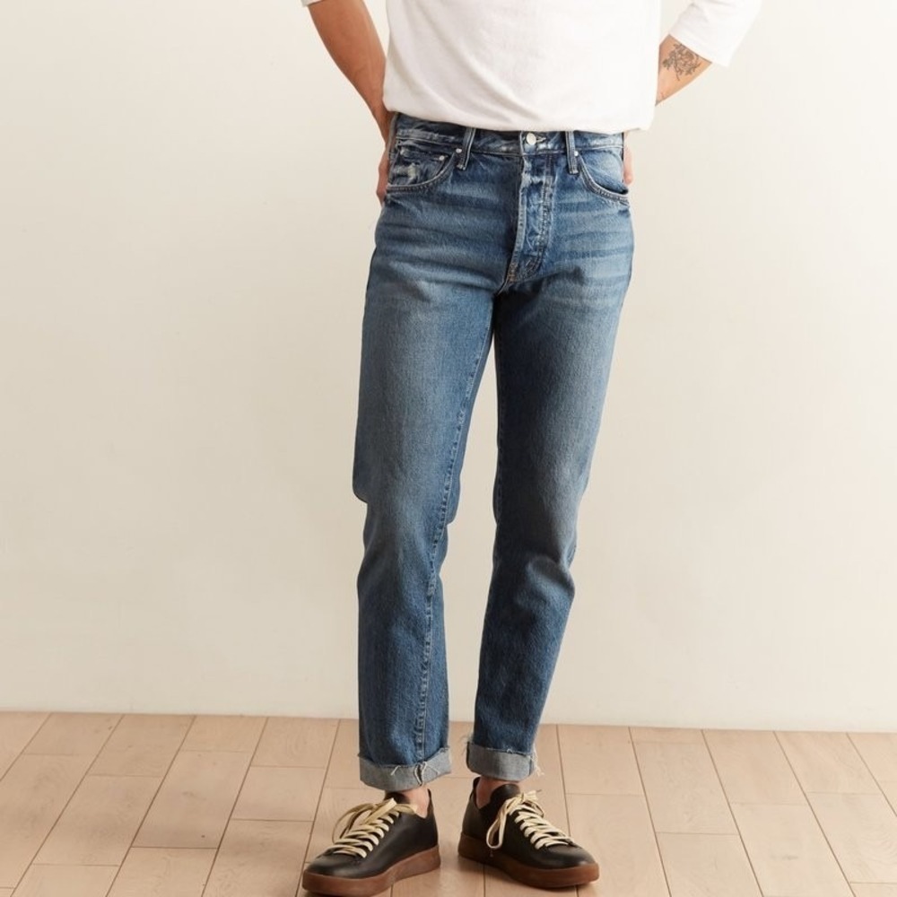 MOTHER MR The‎ Chaser Ankle Cuff Fray Jeans in Day the Life of Daniel Men 31x27